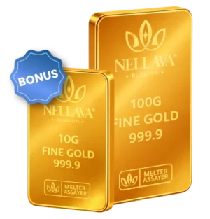 Bundling Nellava Bullion Gold Bar 100g + 10g Gold Bar