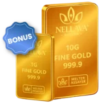 Bundling Nellava Bullion Gold Bar 10g + 1g Gold Bar