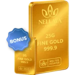 Bundling Nellava Bullion Gold Bar 25g + 2g Gold Bar