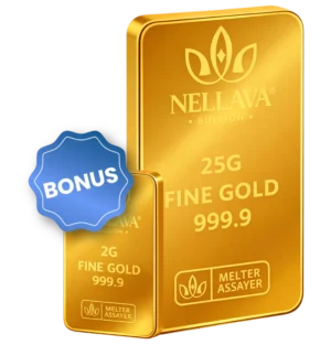 Bundling Nellava Bullion Gold Bar 25g + 2g Gold Bar
