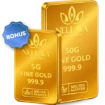 Bundling Nellava Bullion Gold Bar 50g + 5g Gold Bar