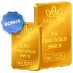 Bundling Nellava Bullion Gold Bar 5g + 0.5g Gold Bar