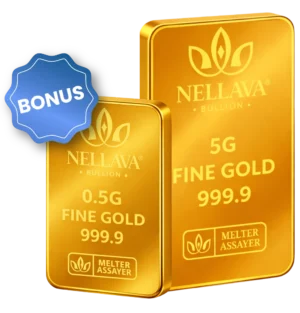 Bundling Nellava Bullion Gold Bar 5g + 0.5g Gold Bar