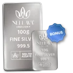 Nellava Bullion Silver Bar 100g + 10g Silver Bar