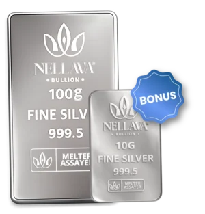 Nellava Bullion Silver Bar 100g + 10g Silver Bar
