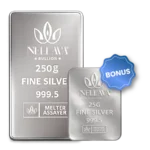 Nellava Bullion Silver Bar 250g + 25g Silver Bar