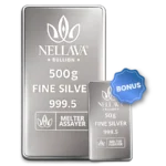 Nellava Bullion Silver Bar 500g + 50g Silver Bar