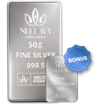 Bundling Nellava Bullion Silver Bar 50g + 5g Silver Bar