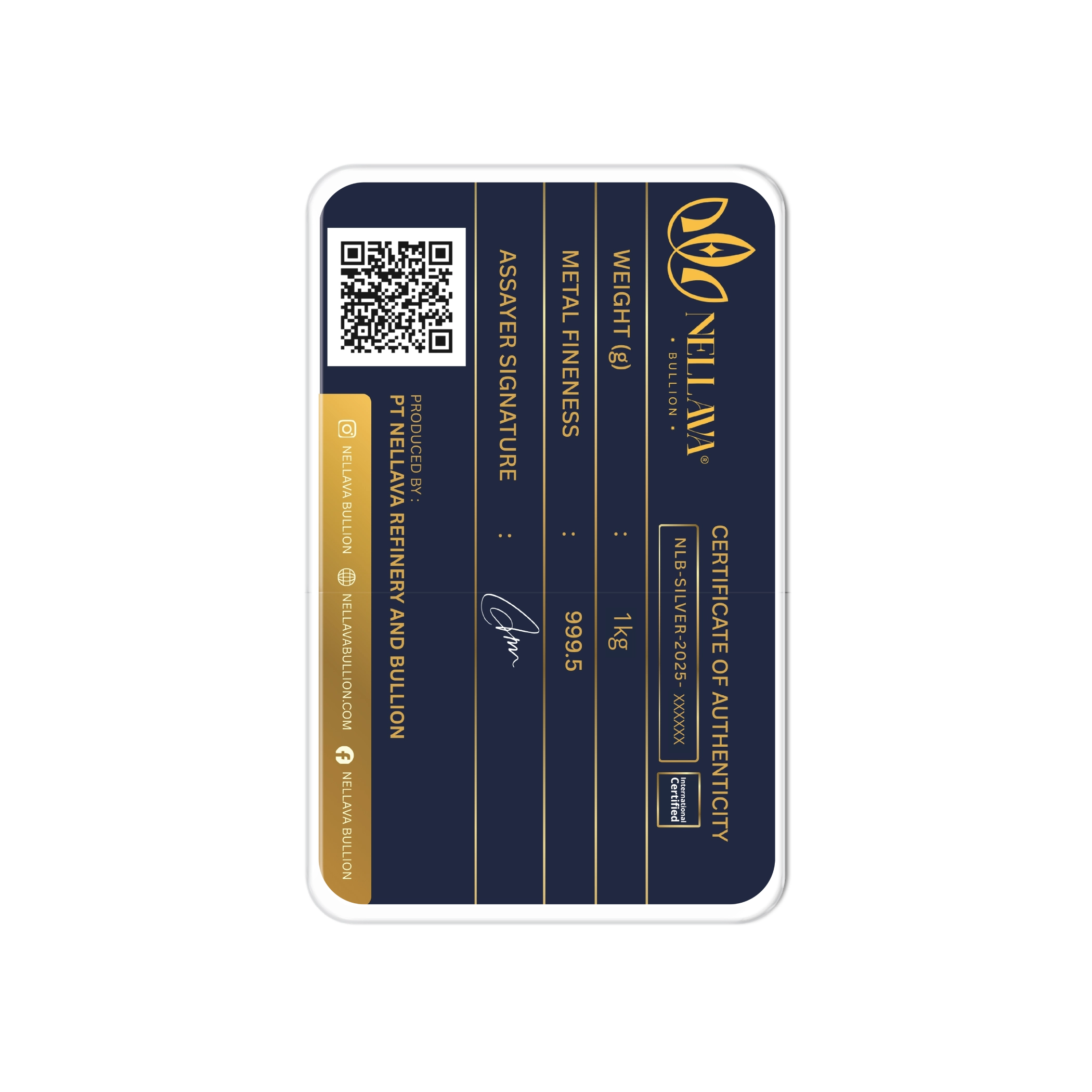 Bundling Nellava Bullion Silver Bar 1 Kilo + Silver Bar 50g - Image 2