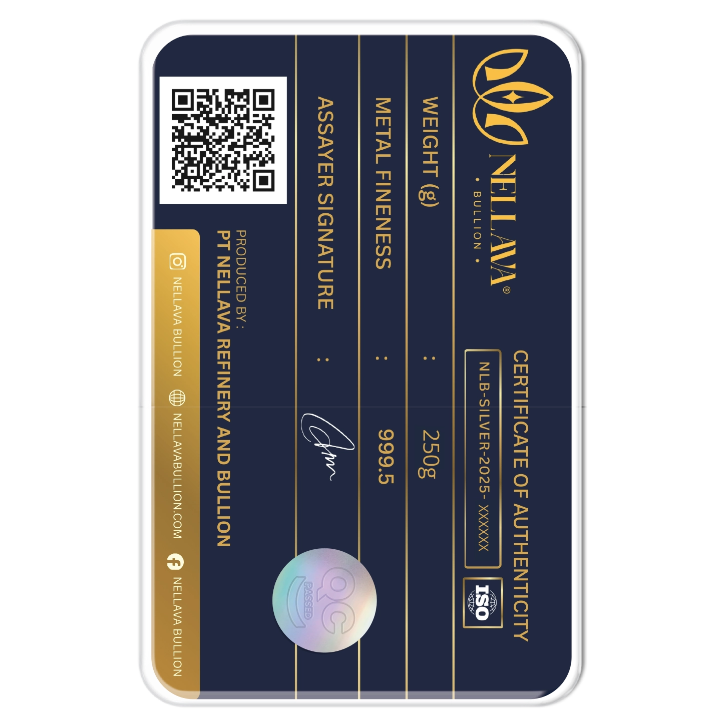 Nellava Bullion Silver Bar 250g - Image 2