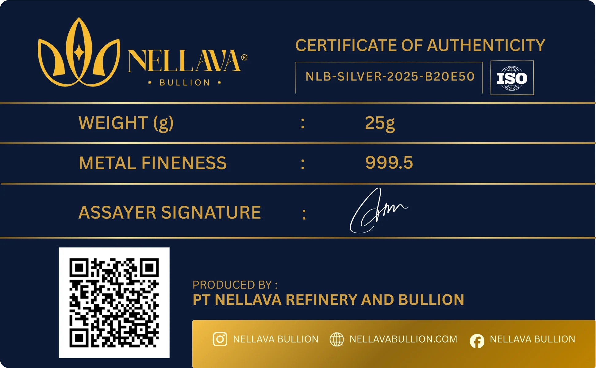 Nellava Bullion Silver Bar 25g - Image 2