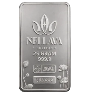 Nellava Bullion Silver Bar 25g Kadar 999.9