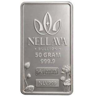 Nellava Bullion Silver Bar 50g Kadar 999.9