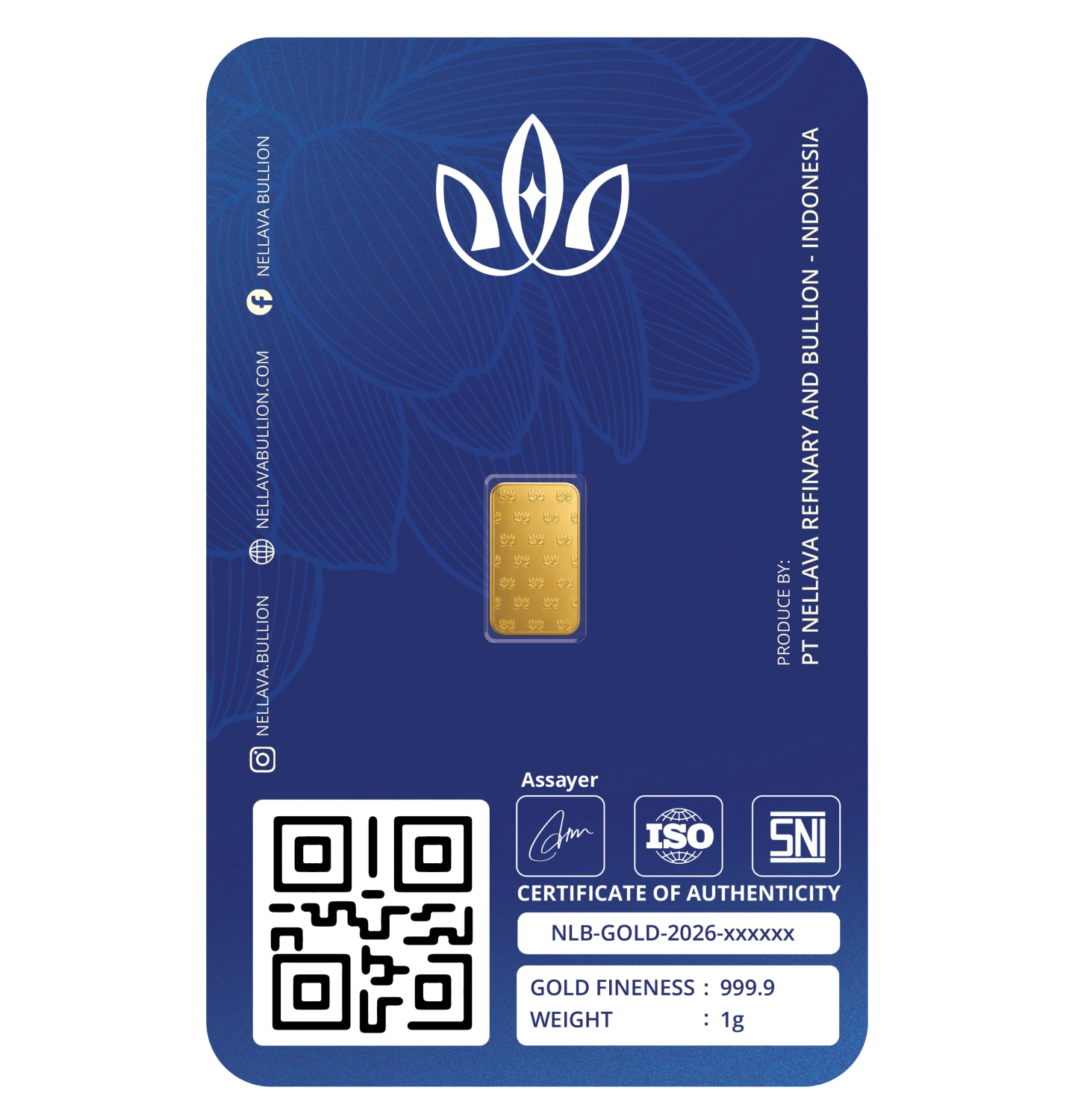 Nellava Bullion Gold Bar 1g - Image 2