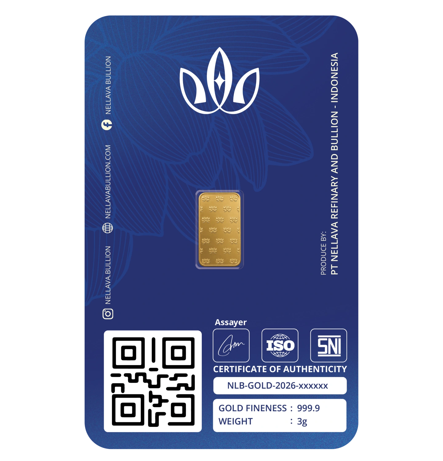 Nellava Bullion Gold Bar 3g - Image 2